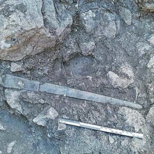 Descubren en Puigpunyent (Mallorca) espada de bronce del año 1200 A.C