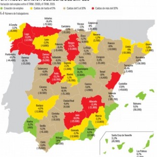 Sólo ocho provincias tienen más empleo que antes de la crisis