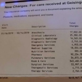 La escandalosa factura médica de un hospital de EE.UU.: 619.000 dólares por una operación de rodilla