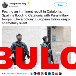 No, esta foto no es de «tropas paramilitares» enviadas a Cataluña por miedo a una «inminente revuelta» (MALDITO BULO)
