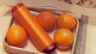 Seda ecológica hecha con pulpa de naranja desechada