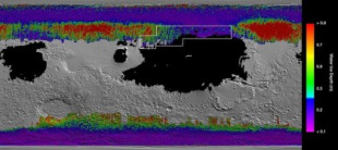 La NASA edita un mapa de agua disponible a golpe de pala en Marte