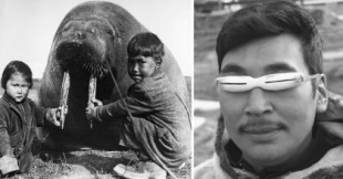 Las extrañas gafas de hueso o madera que utilizaban los inuits