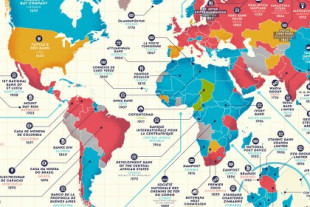 Las empresas más antiguas del mundo aún en funcionamiento, reunidas en estos magníficos mapas