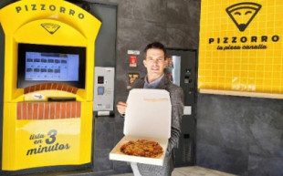 Un 'cajero' de pizzas recién hechas en Málaga