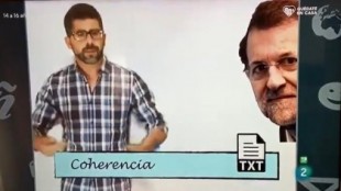 Utilizan a Rajoy y sus "mensajes incoherentes" en una clase de las que emite La 2 para jóvenes de 14 a 16 años