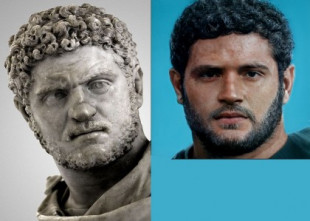 Recreación del rostro del emperador romano Caracalla, usando su busto y Artbreeder