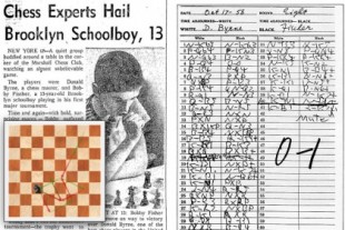 La partida de ajedrez del siglo. Donald Byrne - Bobby Fischer 0-1, New York (1956) (EN)