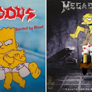 Los Simpson: así serían las portadas de discos metal