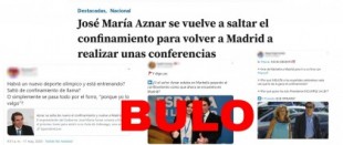 No, José María Aznar no se ha saltado el confinamiento para asistir a una charla: la sesión se celebra online