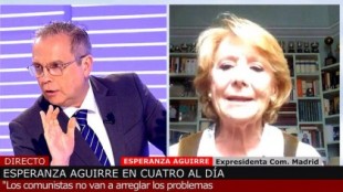 Esperanza Aguirre a Antonio Miguel Carmona en 'Cuatro al día': "He pactado que no te iban a dejar preguntarme"