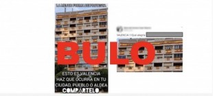 No, esta foto no es de un edificio de Valencia lleno de banderas: es Albacete y la imagen es un montaje
