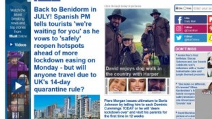 “¡Volvemos a Benidorm en julio!”: así recibe la prensa inglesa la noticia de la apertura de España al turismo