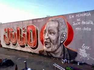 Homenaje a Julio Anguita en el 'street art' de Berlín
