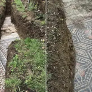 Arqueólogos italianos descubrieron en Verona un mosaico de la antigua Roma en perfecto estado