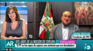 Ana Rosa Quintana bromea con lo "fenomenal" que va Euskadi y la respuesta del presidente del PNV
