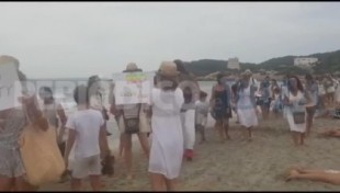 Manifestación en Ibiza en contra del uso obligatorio de las mascarillas
