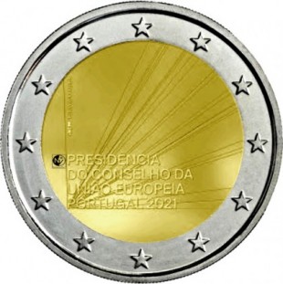 Imágenes oficiales de las dos monedas de 2€ cc Portugal 2021