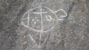 Así estropearon diez petroglifos en Baiona (gal)