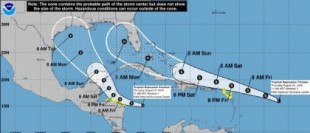 Insólito: dos huracanes tocando tierra al mismo tiempo