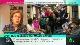 Margarita del Val desmiente a Aguado: La mascarilla no es garantía de que no nos contagiamos en el transporte