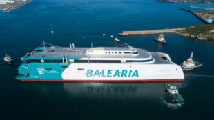Botado en Gijón el Eleanor Roosevelt de Baleària, el mayor fast ferry del mundo