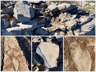 Unas obras del Cabildo destrozan el yacimiento arqueológico de Pinos Gachos en Tijarafe
