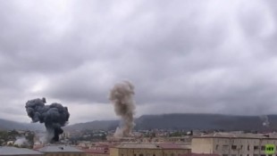 VIDEO: Azerbaiyán ataca con proyectiles la capital de Nagorno Karabaj