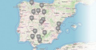 Mapa de los refranes de lugares de España