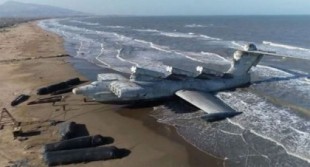Descubrieron al “monstruo de Caspio” en una playa rusa