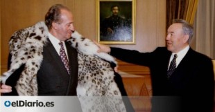 Juan Carlos I recibió en Kazajistán un abrigo de leopardo de las nieves cuyo comercio se prohibió en 1975