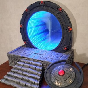 DIY: Proyecto Stargate: Puerta estelar interactiva impresa en 3D con efecto de agujero de gusano [EN]