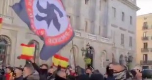 Vox dice que "el Gobierno socialcomunista" envió a los nazis al acto de Abascal a Barcelona