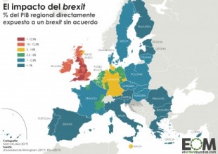El impacto económico del brexit sin acuerdo [Mapa]