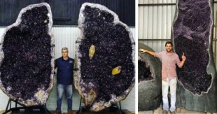 Las geodas gigantes de amatista de Uruguay (en)