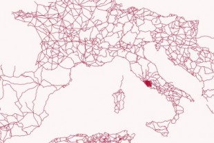 Todas las carreteras del Imperio Romano, reunidas en un minimalista mapa