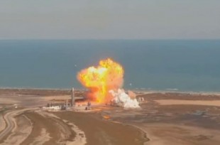 El prototipo de cohete SpaceX ha explotado mientras aterrizaba en Texas [ENG]