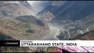 Impresionante y mortífera avalancha en la India al romperse un glaciar