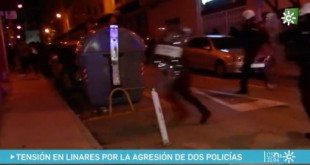 Indignación por lo que se vio hacer a los antidisturbios en Linares: mira junto al contenedor