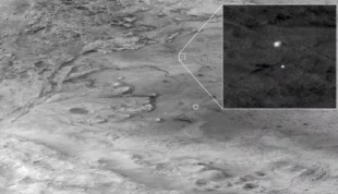 Mars Reconnaissance Orbiter fotografía el descenso de Perseverance desde 700 km de distancia