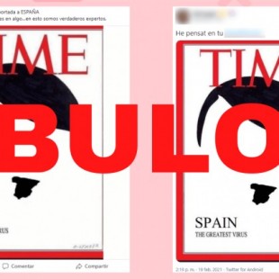 No, la revista 'Time' no ha publicado una portada de Hitler con la silueta de España como bigote