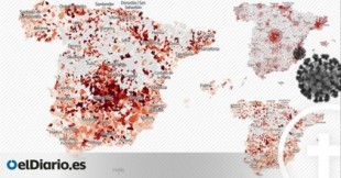 El primer mapa de mortalidad por COVID en cada municipio muestra el fuerte impacto de la pandemia en España
