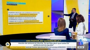 Ana Pastor (PP) acusa a 'La hora de La 1' de "posicionarse" por recoger la definición de 'transfuguismo'
