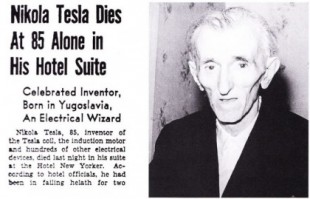 La última foto de Nikola Tesla