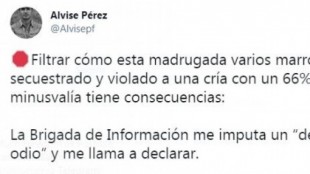 La Policía investiga al tuitero Alvise Pérez por incitación al odio tras publicar una serie de tuits contra los mena