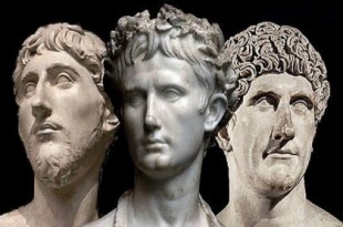 El Segundo Triunvirato romano: Octaviano, Marco Antonio y Lépido