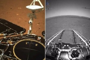 Primeras imágenes del rover chino Zhurong en la superficie de Marte