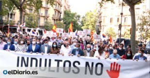 PP y Ciudadanos solo logran reunir en Barcelona a 200 personas para protestar contra los indultos