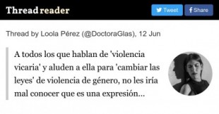Hilo de Loola Pérez sobre "violencia vicaria"