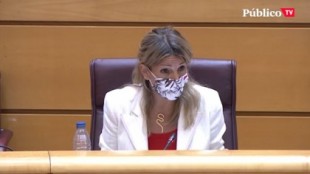 Yolanda Díaz a PP y Vox: "Resumo su intervención con dos palabras: patochadas y paparruchas"
